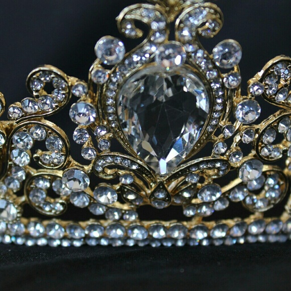 Gold and Rhinestone Tiara main image 4